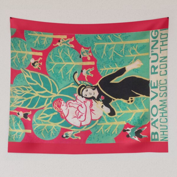 Item preview, Vietnamese Poster 'Protect forests like nurturing babies!'  designed and sold by Onodera.