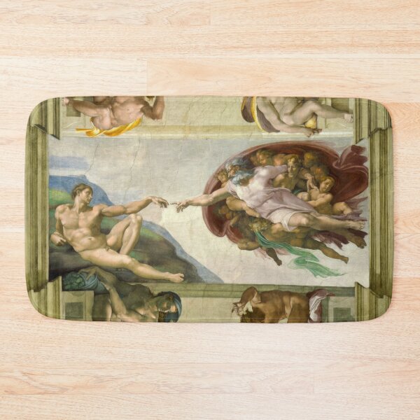 Item preview, The Creation of Adam Michelangelo Original Fresco Painting designed and sold by Onodera.