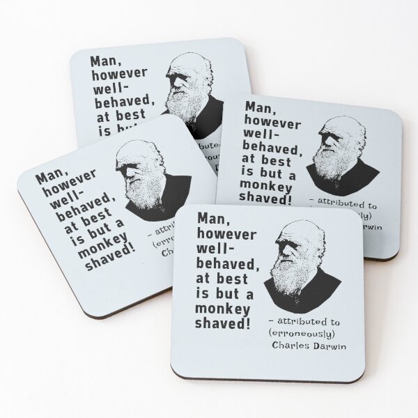 Item preview,  Charles Darwin Funny Fake Quote designed and sold by Greenbaby.