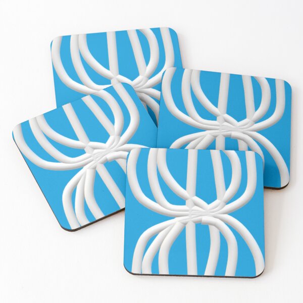 Item preview, Crazy White Tube Pattern Blue Background designed and sold by CJRPics.