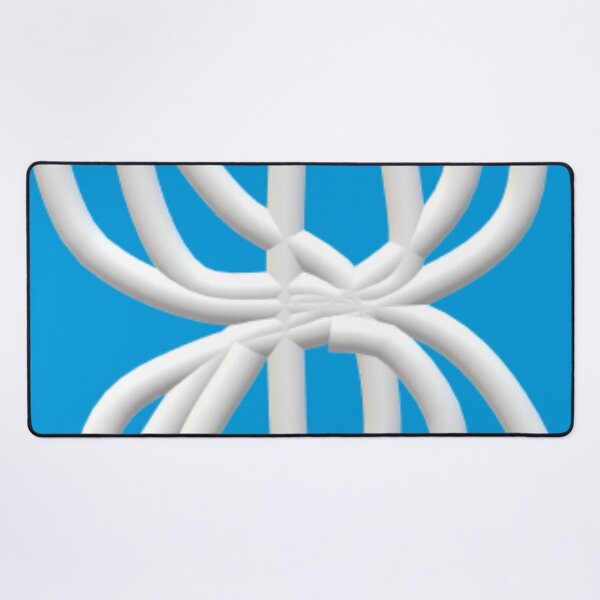 Item preview, Crazy White Tube Pattern Blue Background designed and sold by CJRPics.