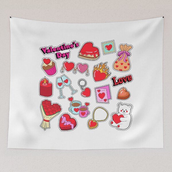 Item preview, Happy Valentines Day Doodle for Scrapbook, Stickers, Patches, Badges.  designed and sold by ivector.