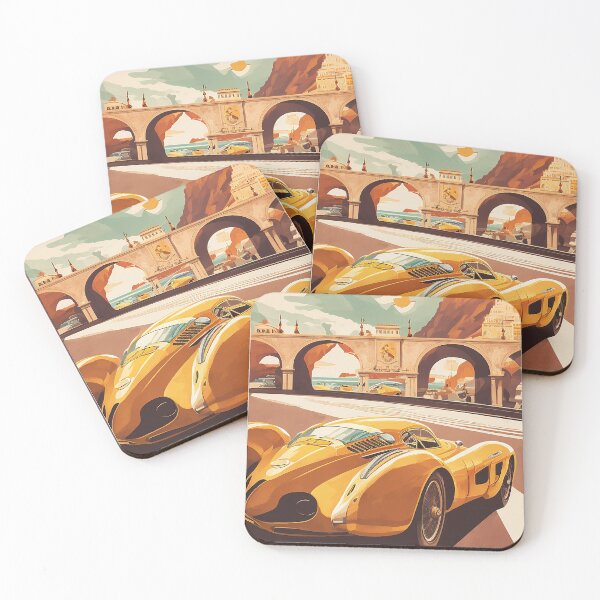 Item preview, Amalfi Italy Supercar Vintage Travel Art Poster designed and sold by OldTravelArt.