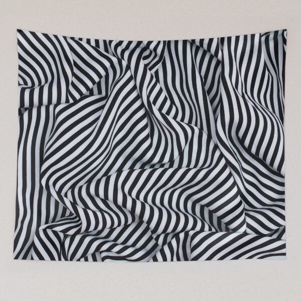 Item preview, Black and white bands on crumpled cloth designed and sold by RafaelLima7.