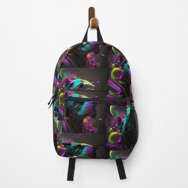 Item preview, Surreal - Abstract - Neon - Cyberpunk Pitbull - Custom Digital Art Design designed and sold by TheHappyK.