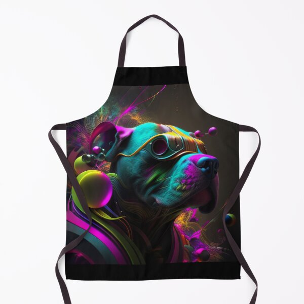 Item preview, Surreal - Abstract - Neon - Cyberpunk Pitbull - Custom Digital Art Design designed and sold by TheHappyK.