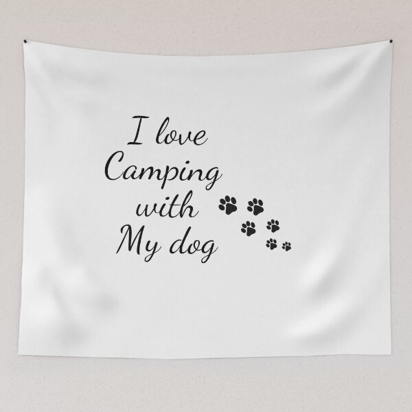 Item preview, I love camping with my dog designed and sold by Hichem Ben Boubaker.