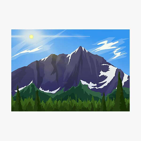 Navy Mountain Photographic Print