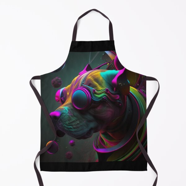 Item preview, Surreal - Abstract - Neon - Cyberpunk Pitbull - Custom Digital Art Design designed and sold by TheHappyK.