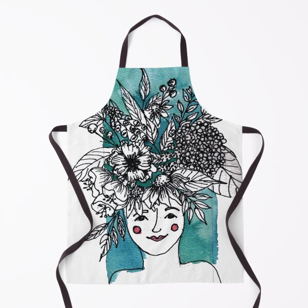Item preview, Inked flower head  designed and sold by The kitschy Citrus.