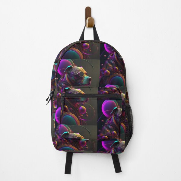Item preview, Surreal - Abstract - Neon - Cyberpunk Pitbull - Custom Digital Art Design designed and sold by TheHappyK.