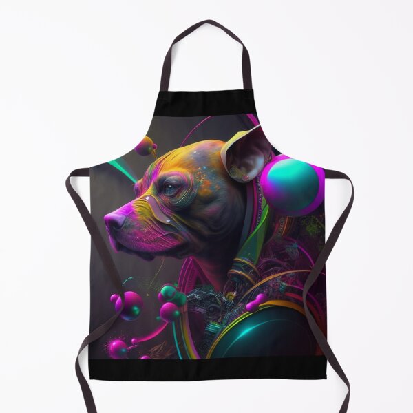 Item preview, Surreal - Abstract - Neon - Cyberpunk Pitbull - Custom Digital Art Design designed and sold by TheHappyK.
