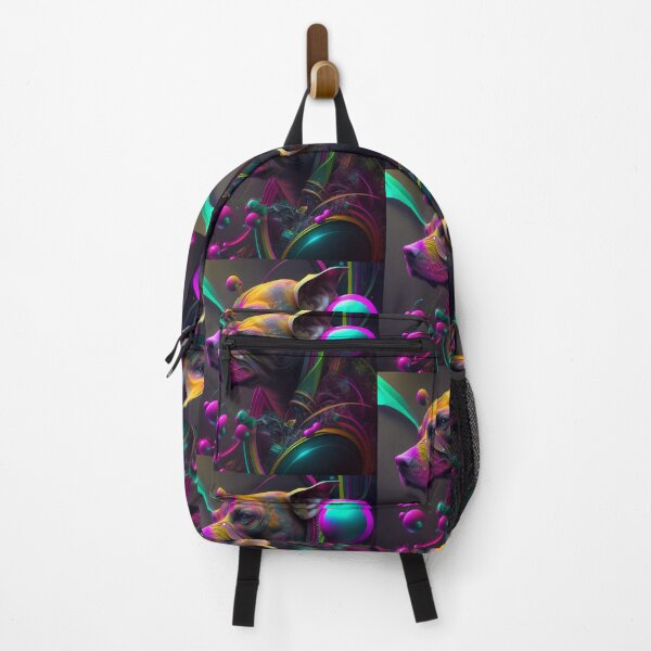 Item preview, Surreal - Abstract - Neon - Cyberpunk Pitbull - Custom Digital Art Design designed and sold by TheHappyK.