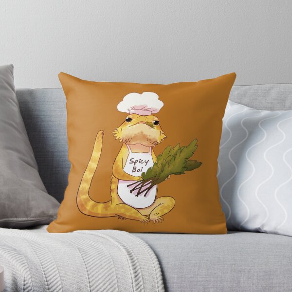 Here comes a Spicy Boy Throw Pillow