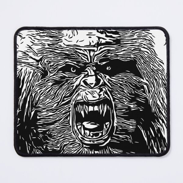 Item preview, Scary wild bigfoot face designed and sold by OneUpArtDesigns.
