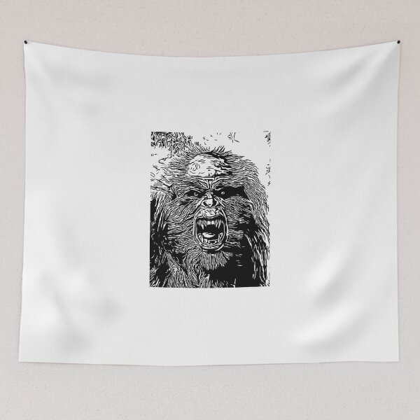 Item preview, Scary wild bigfoot face  designed and sold by OneUpArtDesigns.