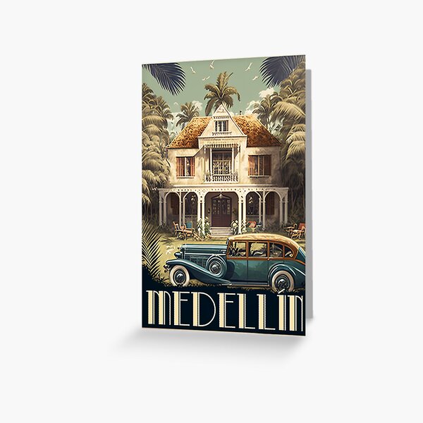 Artikel-Vorschau von Vintages Reise-Kunst-Plakat Medellins Kolumbien, designt und verkauft von OldTravelArt.