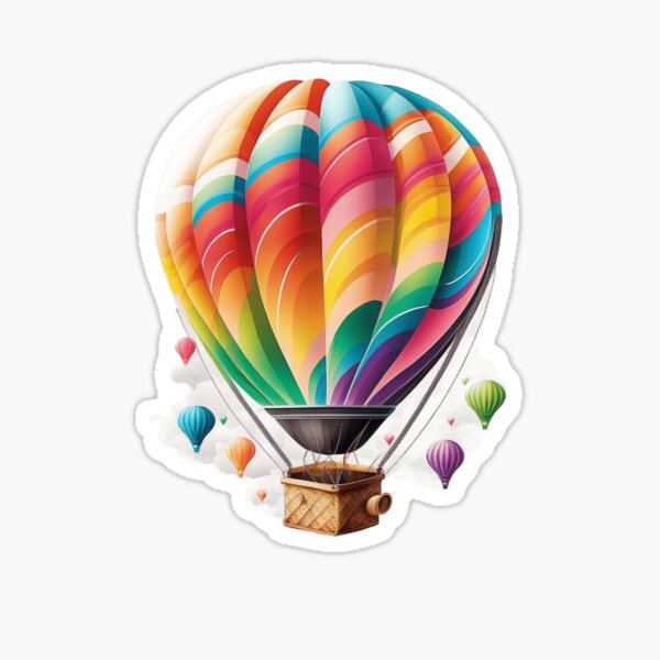 Item preview, Rainbow Hot Air Balloon designed and sold by BinormalStuidos.