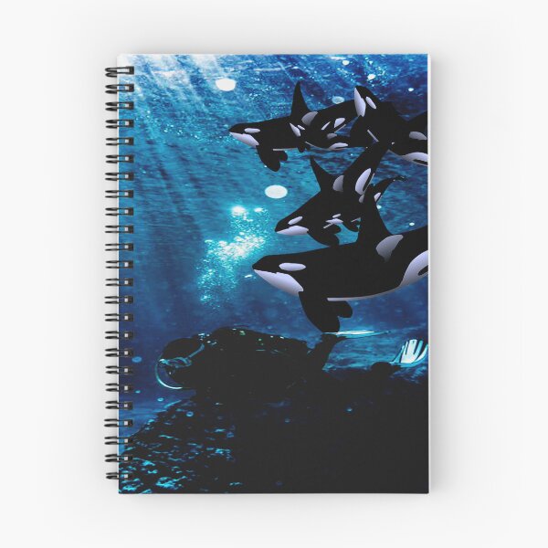 Item preview, Scuba Dive with Hungry Orca and Calves designed and sold by MaximilyN.