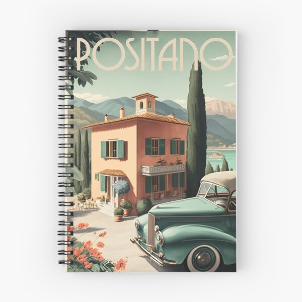 Item preview, Positano Italy Vintage Travel Art Poster designed and sold by OldTravelArt.
