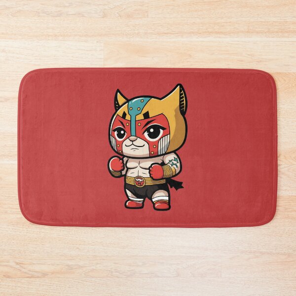 Artikelvorschau, Lucha Libre Katzen | Mexikanische Wrestling | Anime-Katzen | Kawaii-Katzen | Chibi-Katzen | Lucha Libre Katzen 37 | El Guerrero entworfen und verkauft von Catcosm.