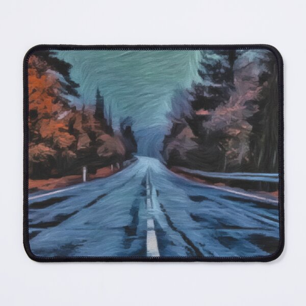 Item preview, Trees and road painted landscape designed and sold by OneUpArtDesigns.