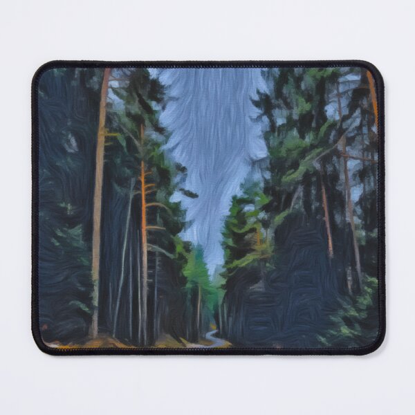 Item preview, Trees and windy road painted landscape designed and sold by OneUpArtDesigns.