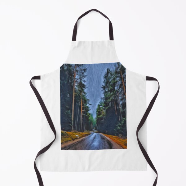 Aperçu de l'œuvre Arbres et paysage peint de route venteuse créée et vendue par OneUpArtDesigns.