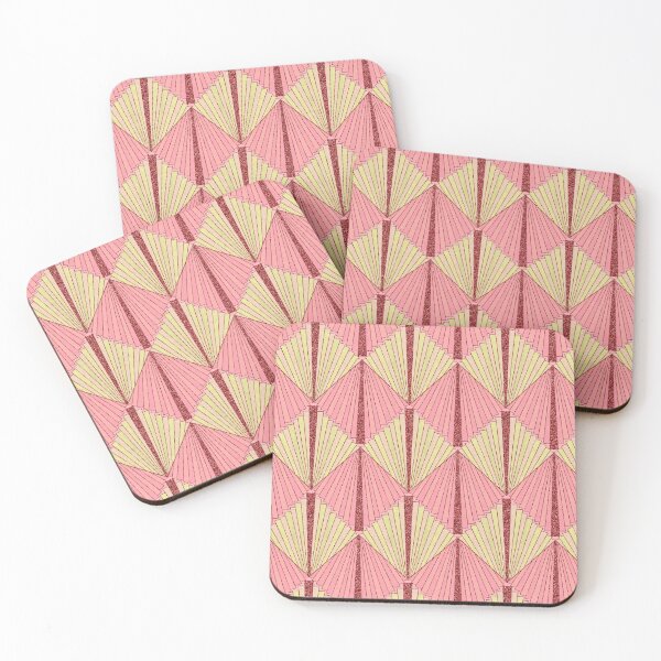 Item preview, Pink Glitter Sunrise - Art Deco Fans designed and sold by dKarthdesign.