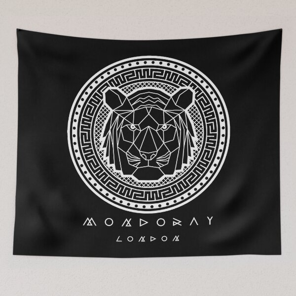 Item preview, Polygonal Tiger Head Stacked logo designed and sold by MondorayDesign.