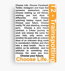 Trainspotting 2 - Choose Life Metal Print