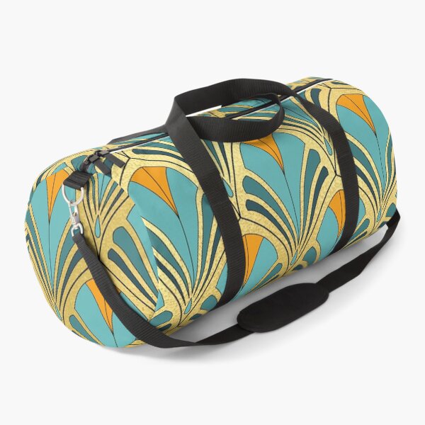 Item preview, Art Deco Aqua And Tangerine Exquisite Floral Pattern designed and sold by DEC02.