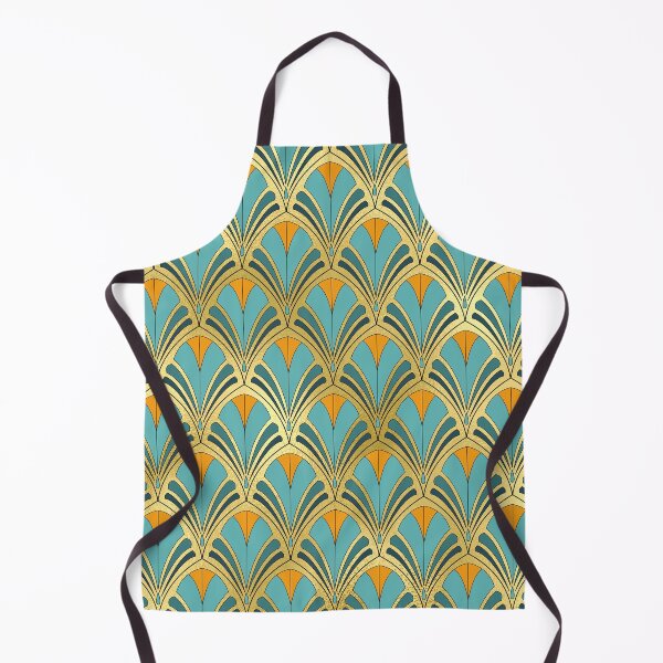 Item preview, Art Deco Aqua And Tangerine Exquisite Floral Pattern designed and sold by DEC02.