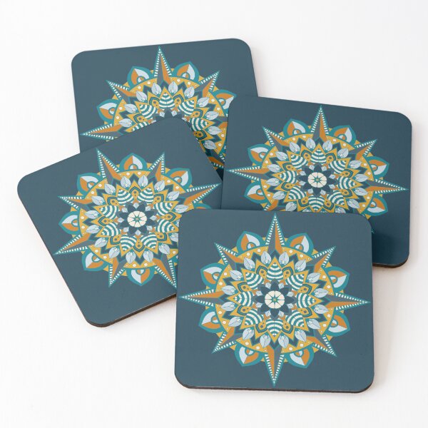 Item preview, Green Star Mandala 2 designed and sold by OwlBeeDesigns.
