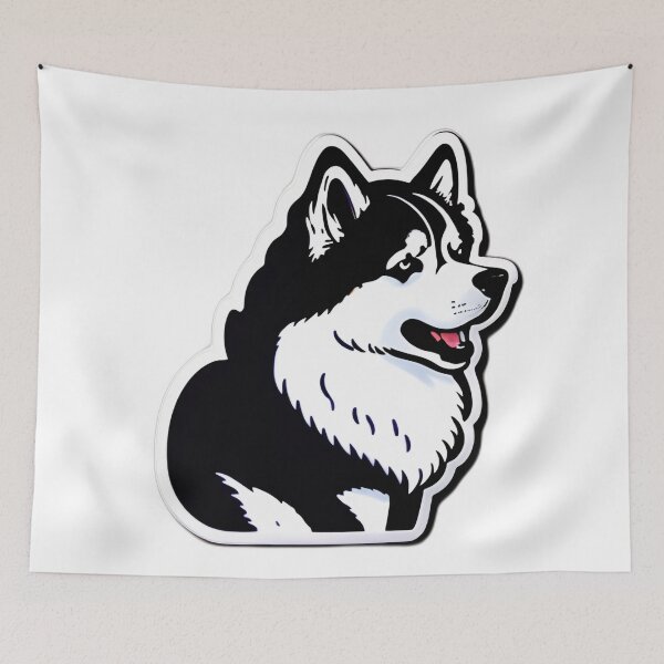 Item preview, Majestic Alaskan Malamute White Vector Art designed and sold by Ellen Davis.