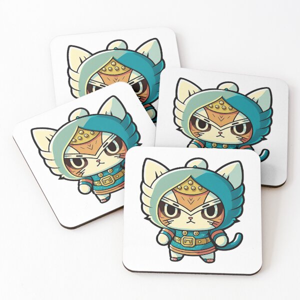Item preview, Lucha Libre Cats | Mexican Wrestling | Anime Cats | Kawaii Cats | Chibi Cats | Lucha Libre Cats 63 | La Manta designed and sold by Catcosm.