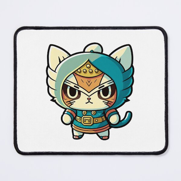 Item preview, Lucha Libre Cats | Mexican Wrestling | Anime Cats | Kawaii Cats | Chibi Cats | Lucha Libre Cats 63 | La Manta designed and sold by Catcosm.