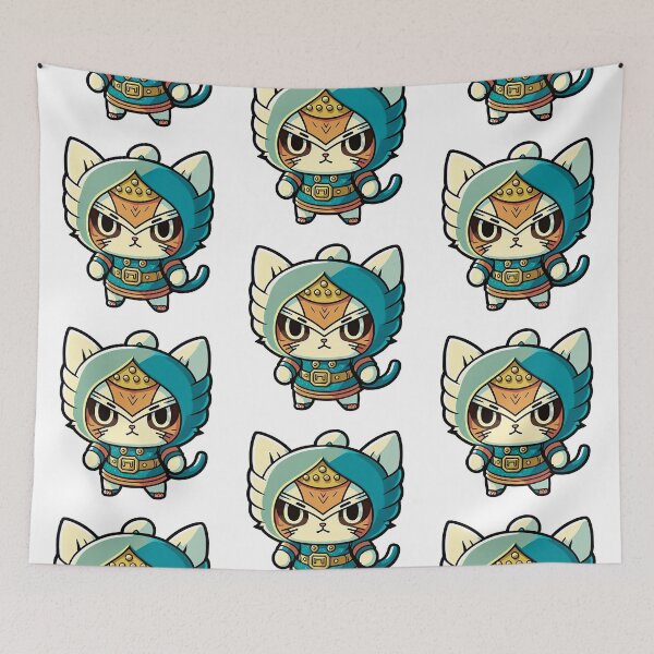 Artikelvorschau, Lucha Libre Katzen | Mexikanische Wrestling | Anime-Katzen | Kawaii-Katzen | Chibi-Katzen | Lucha Libre Katzen 63 | La Manta entworfen und verkauft von Catcosm.