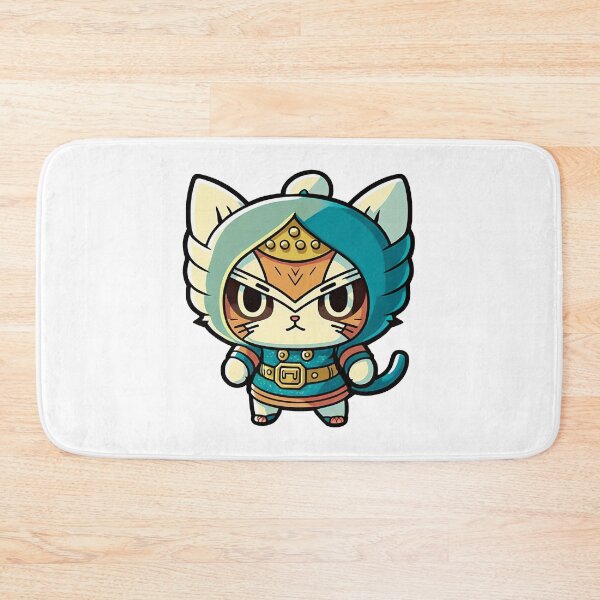 Item preview, Lucha Libre Cats | Mexican Wrestling | Anime Cats | Kawaii Cats | Chibi Cats | Lucha Libre Cats 63 | La Manta designed and sold by Catcosm.