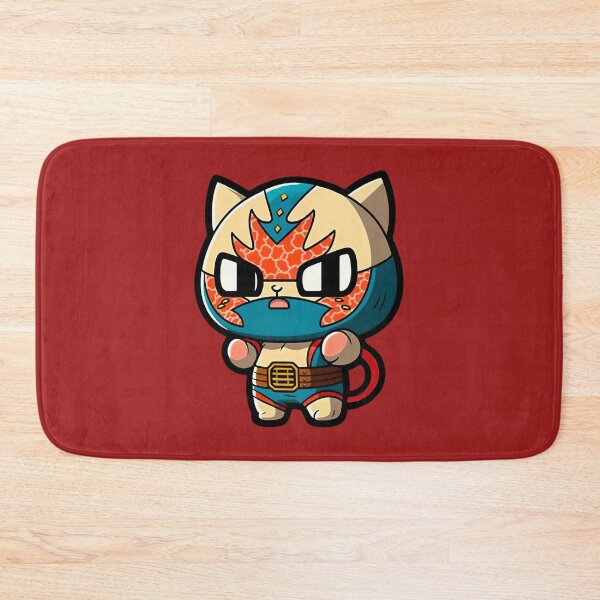 Item preview, Lucha Libre Cats | Mexican Wrestling | Anime Cats | Kawaii Cats | Chibi Cats | Lucha Libre Cats 64 | El Infierno designed and sold by Catcosm.