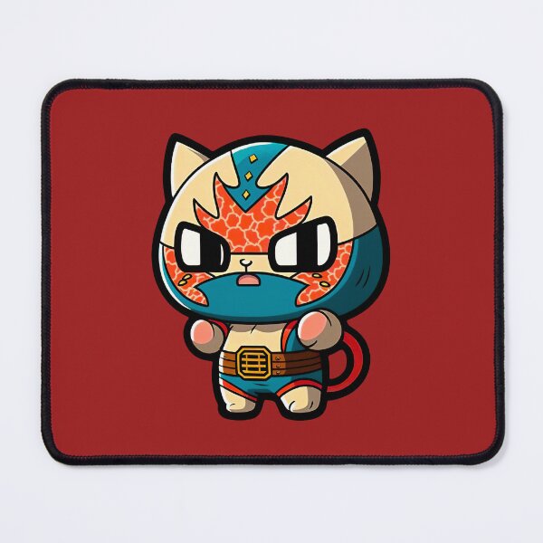 Artikelvorschau, Lucha Libre Katzen | Mexikanische Wrestling | Anime-Katzen | Kawaii-Katzen | Chibi-Katzen | Lucha Libre Katzen 64 | El Infierno entworfen und verkauft von Catcosm.