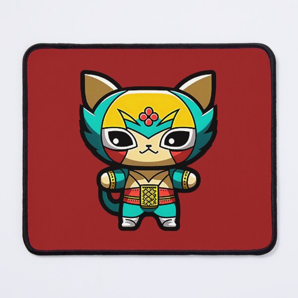 Item preview, Lucha Libre Cats | Mexican Wrestling | Anime Cats | Kawaii Cats | Chibi Cats | Lucha Libre Cats 65 | El Baya designed and sold by Catcosm.