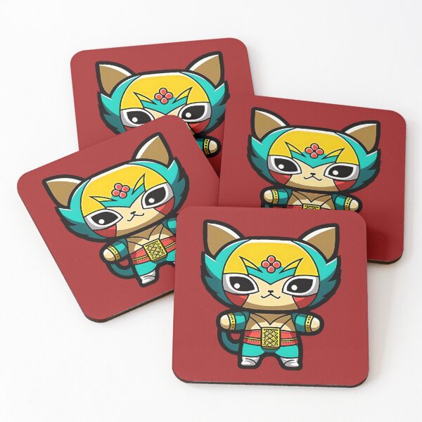 Item preview, Lucha Libre Cats | Mexican Wrestling | Anime Cats | Kawaii Cats | Chibi Cats | Lucha Libre Cats 65 | El Baya designed and sold by Catcosm.