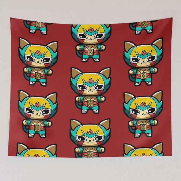 Artikelvorschau, Lucha Libre Katzen | Mexikanische Wrestling | Anime-Katzen | Kawaii-Katzen | Chibi-Katzen | Lucha Libre Katzen 65 | El Baya entworfen und verkauft von Catcosm.