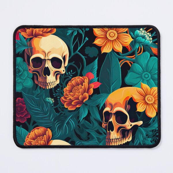 Item preview, Deadly Beauty Floral Skull Flower Print Pattern designed and sold by SeanG989.