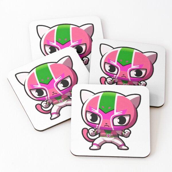 Item preview, Lucha Libre Cats | Mexican Wrestling | Anime Cats | Kawaii Cats | Chibi Cats | Lucha Libre Cats 67 | La Dulce designed and sold by Catcosm.