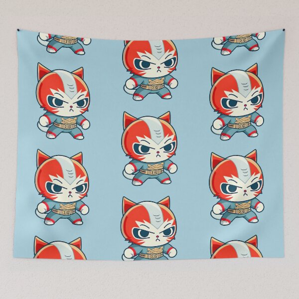 Item preview, Lucha Libre Cats | Mexican Wrestling | Anime Cats | Kawaii Cats | Chibi Cats | Lucha Libre Cats 68 | El Corredor designed and sold by Catcosm.