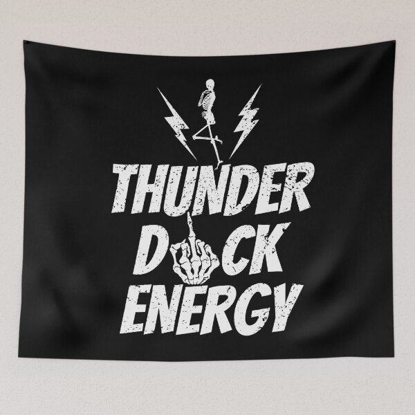 Item preview, THUNDER DCK ENERGY Funny Skeleton With Lightning Bolts designed and sold by nagasaki-fats.