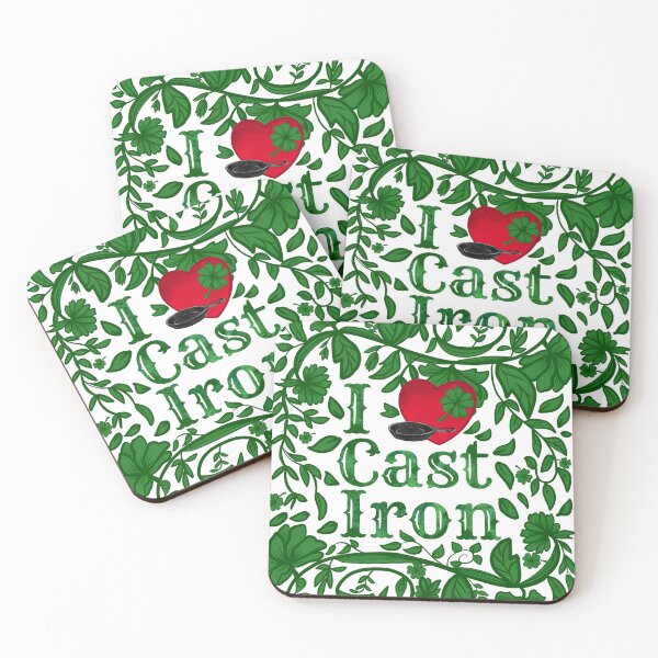 Item preview, I Love Cast Iron Floral Irish Valentine designed and sold by Art of Camping Now.