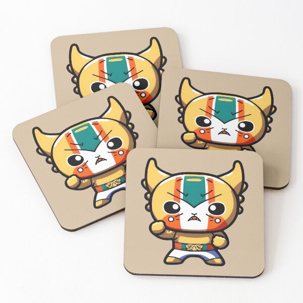 Item preview, Lucha Libre Cats | Mexican Wrestling | Anime Cats | Kawaii Cats | Chibi Cats | Lucha Libre Cats 70 | El Toro De Oro designed and sold by Catcosm.